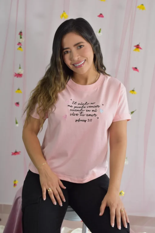 Camiseta básica premium El miedo no me puede vencer